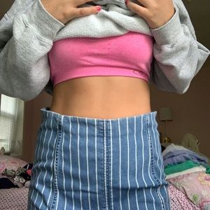 striped jean skirt with zipper!
